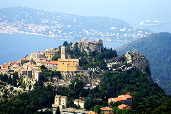 Eze Village Viewed from Grand Corniche